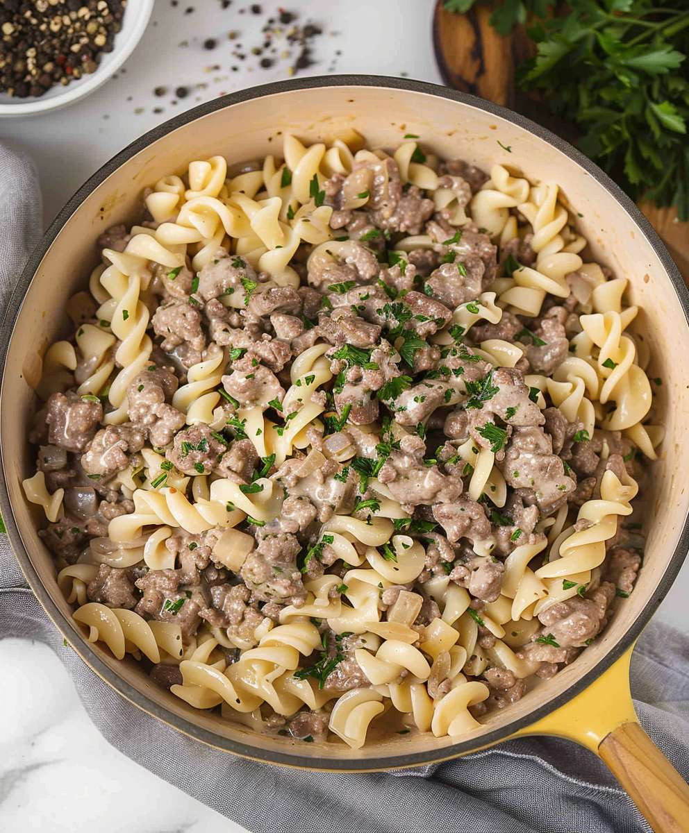 Ground Beef Stroganoff