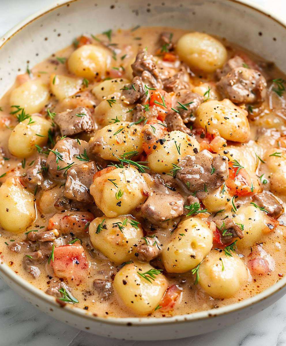 Creamy Beef Gnocchi