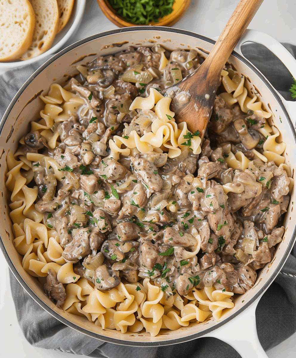 Ground Beef Stroganoff
