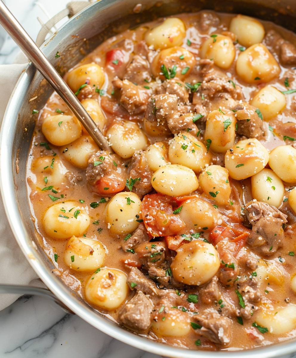 Creamy Beef Gnocchi
