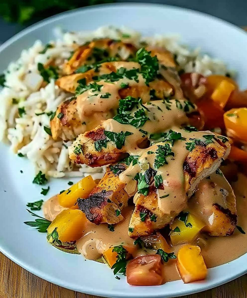 Chicken Gyros Creamy Sauce