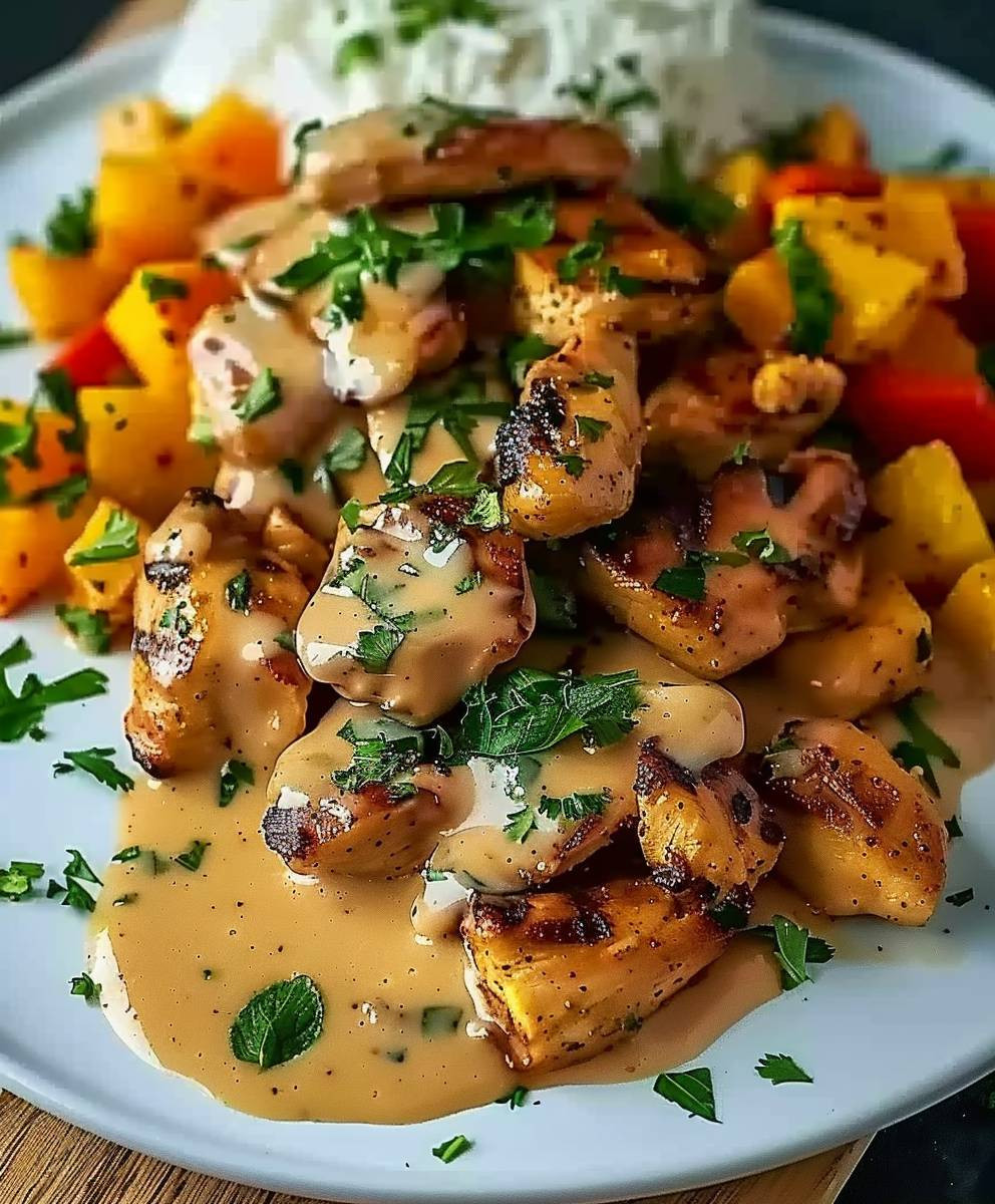 Chicken Gyros Creamy Sauce