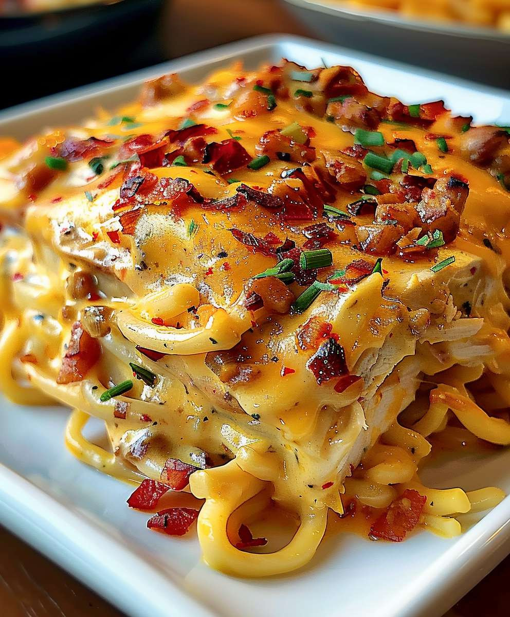 Spicy Chicken Spaghetti Casserole