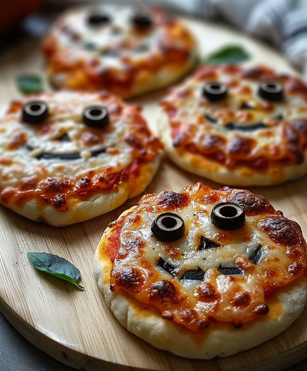 Halloween Mini Pizzas