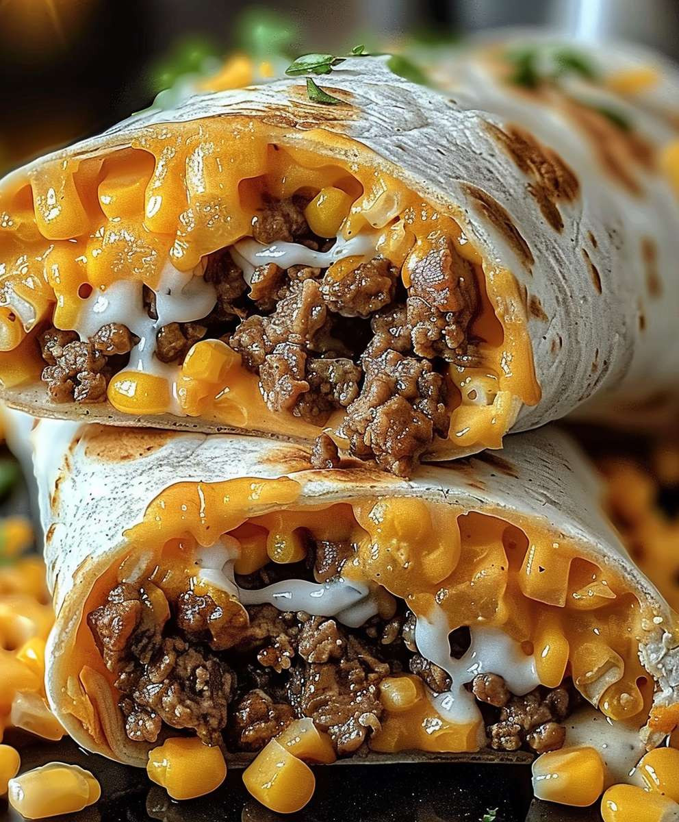 Beefy Melt Burritos