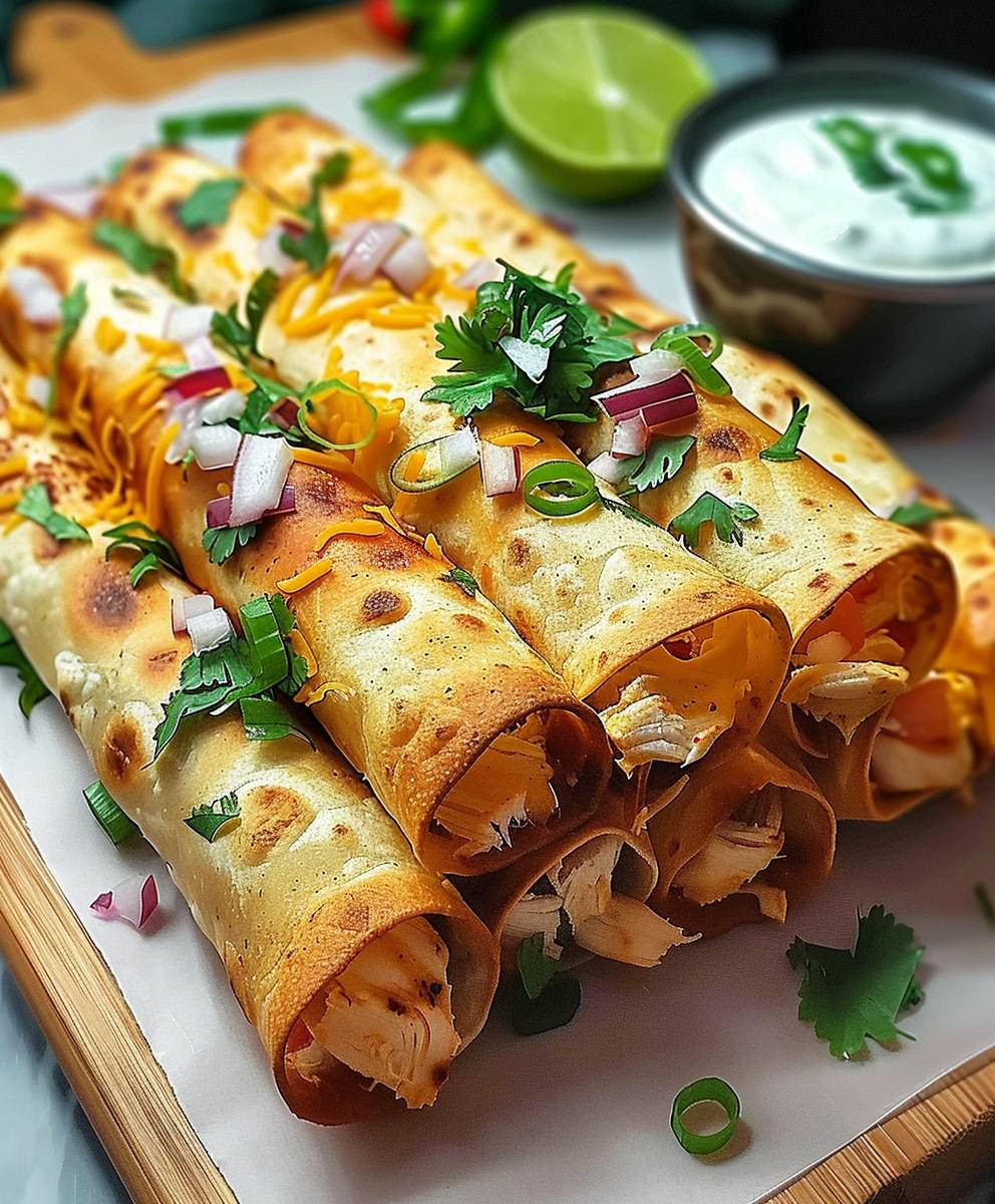 Crispy Chicken Taquitos