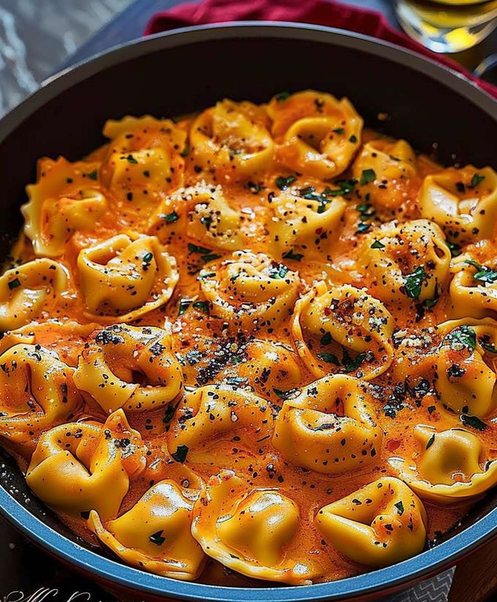 Spicy Garlic Butter Chicken Tortellini