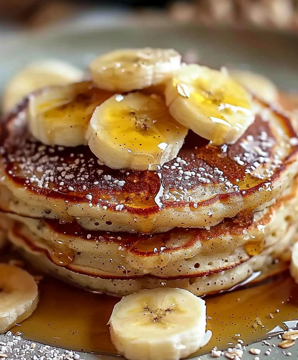Banana Oatmeal Pancakes