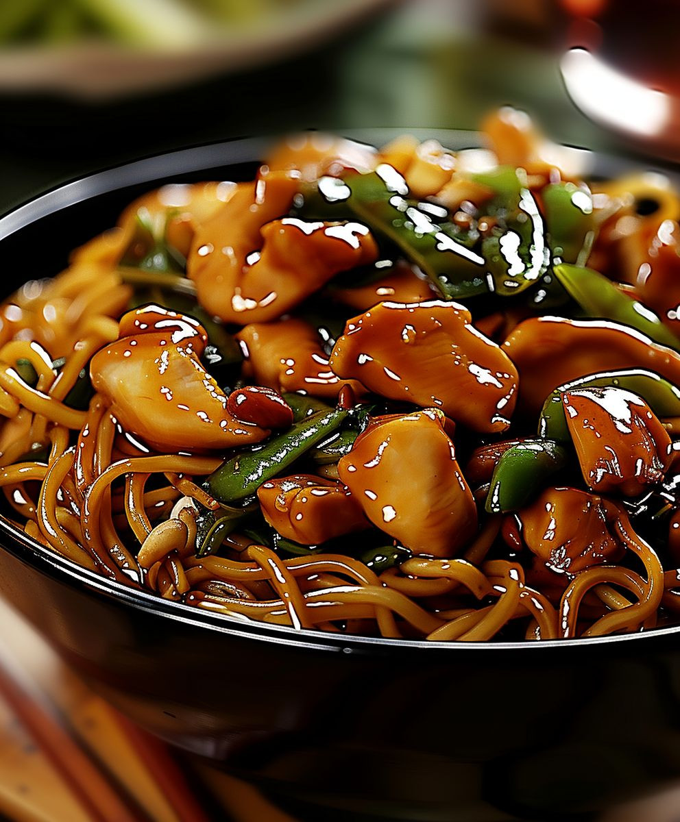 Garlic Chicken Lo Mein