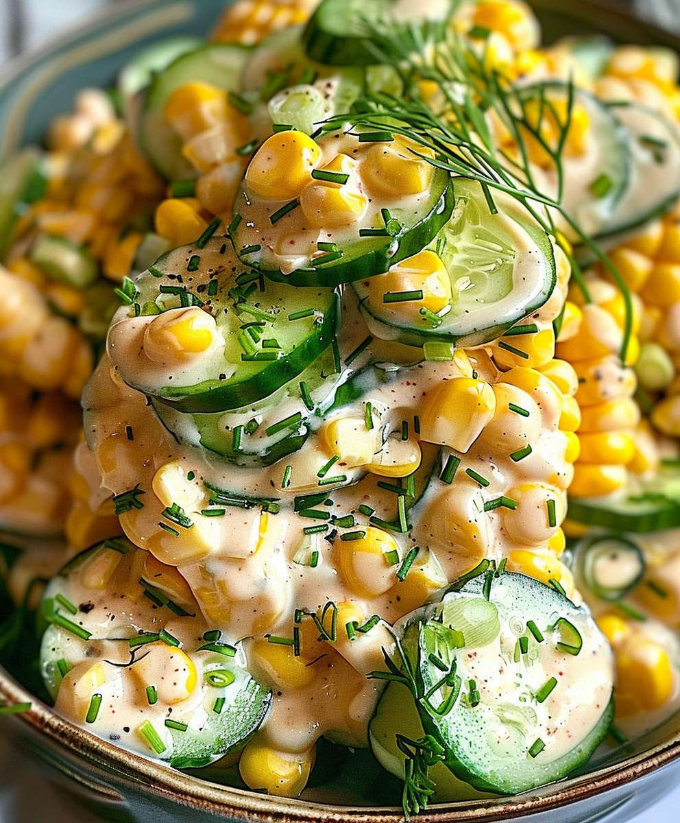 Creamy Cucumber Corn Salad