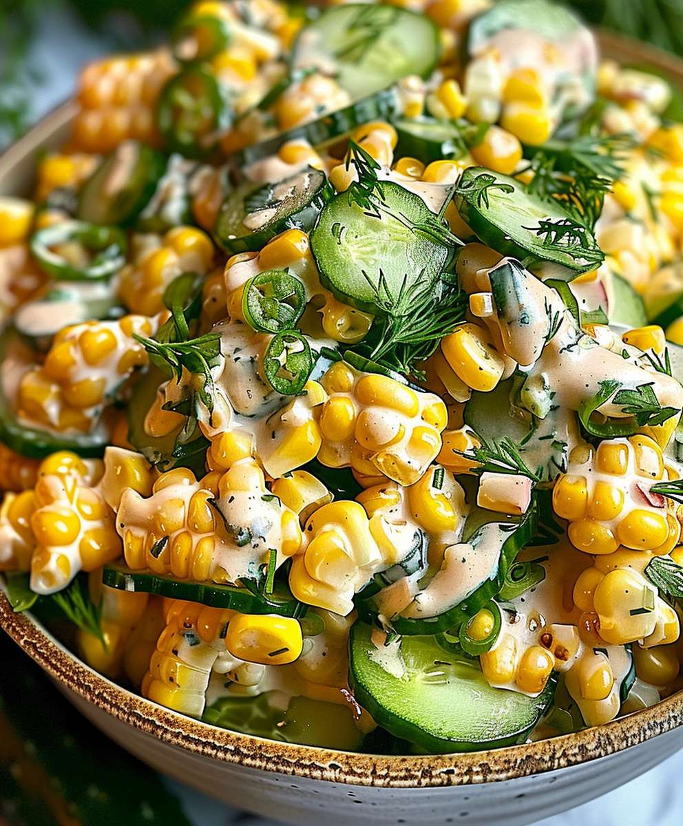 Creamy Cucumber Corn Salad