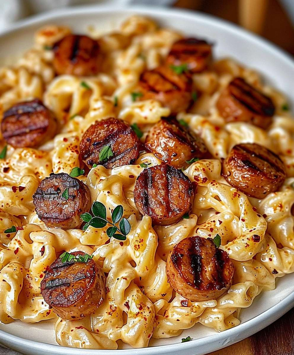 Cajun Smoked Sausage Alfredo