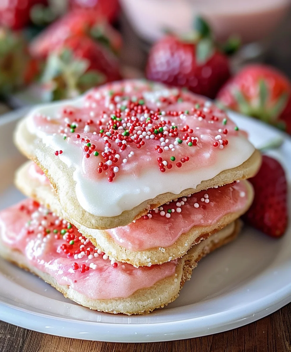 Strawberry Pop Tart Sugar Cookies