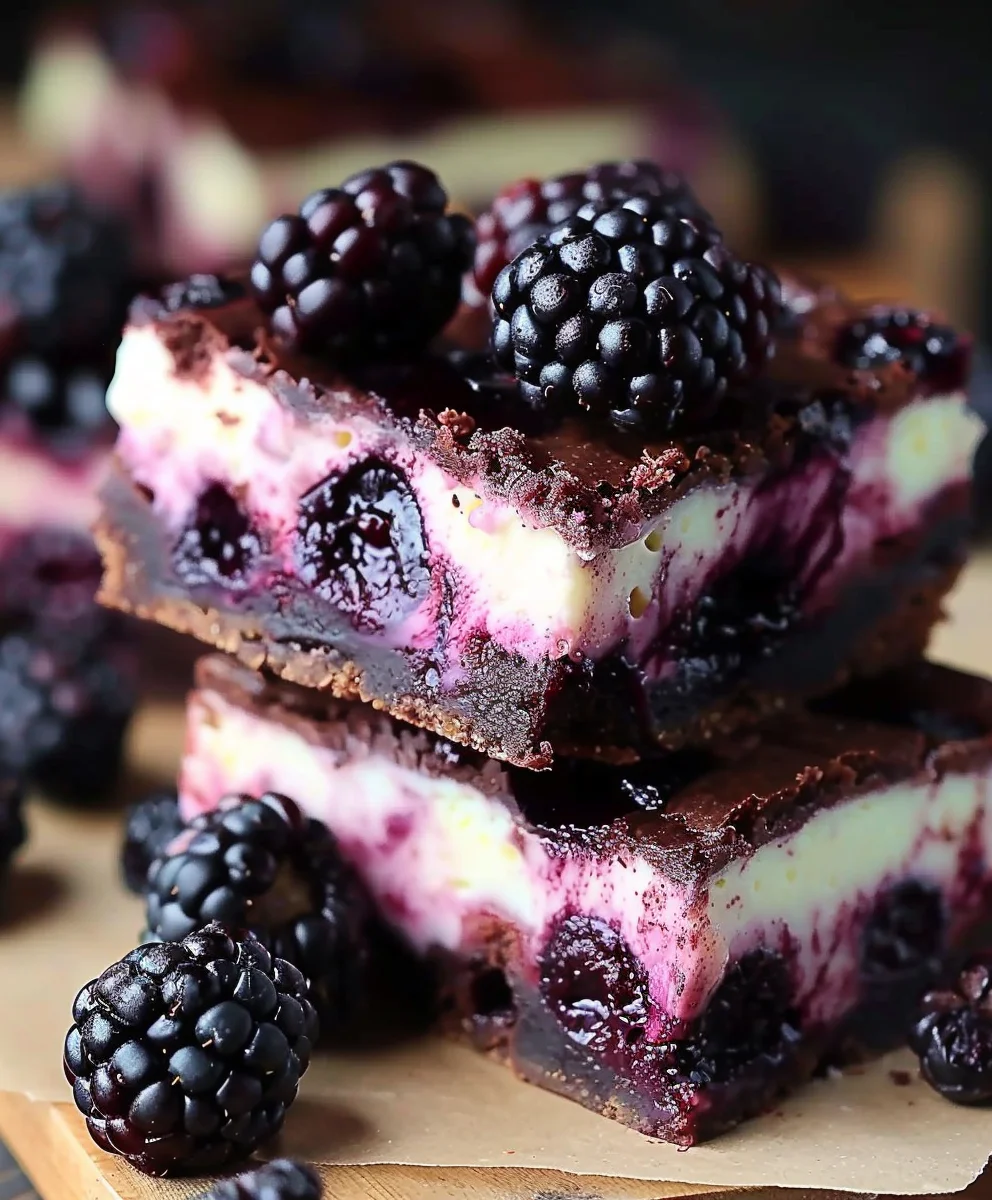 Easy Blackberry Cheesecake Brownies: Delicious Recipe