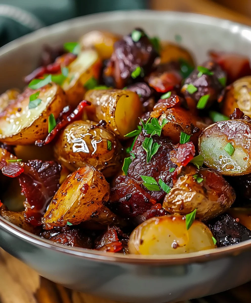 Crispy Beef Bacon & Honey Roasted Potatoes: A Delicious Side