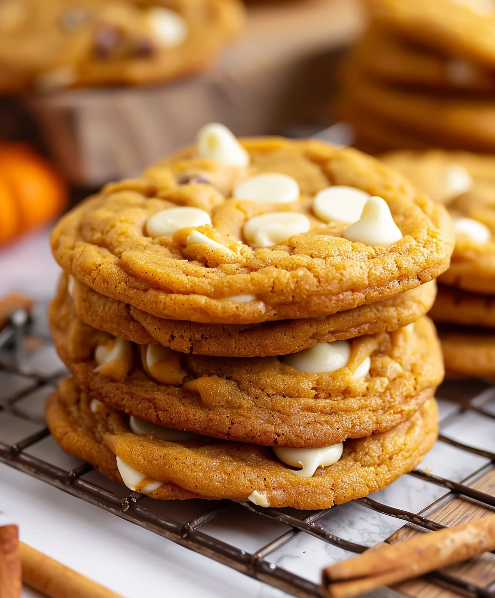 Easy & Delicious Pumpkin White Chocolate Chip Cookies