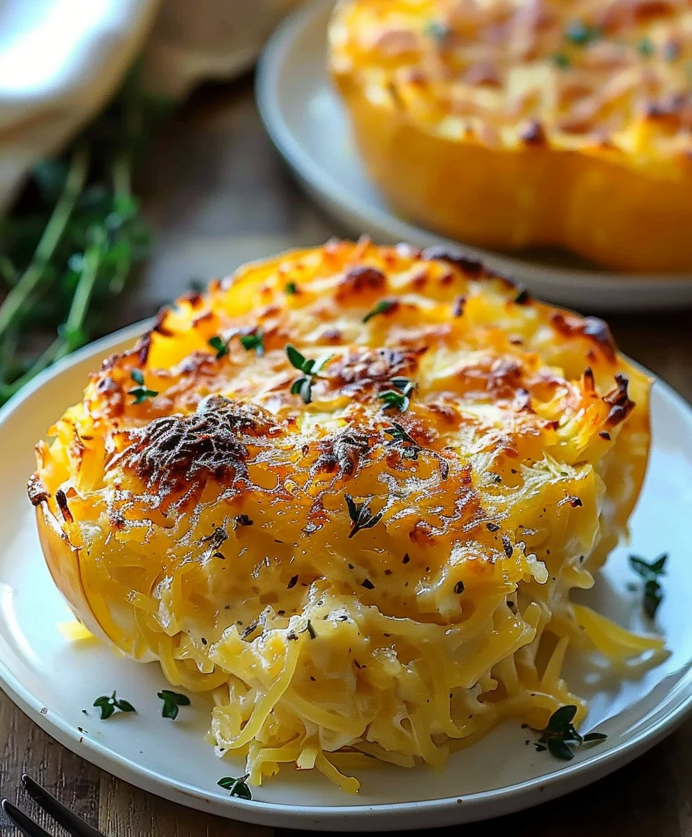 Spaghetti Squash Au Gratin: Healthy, Cheesy & Easy Recipe