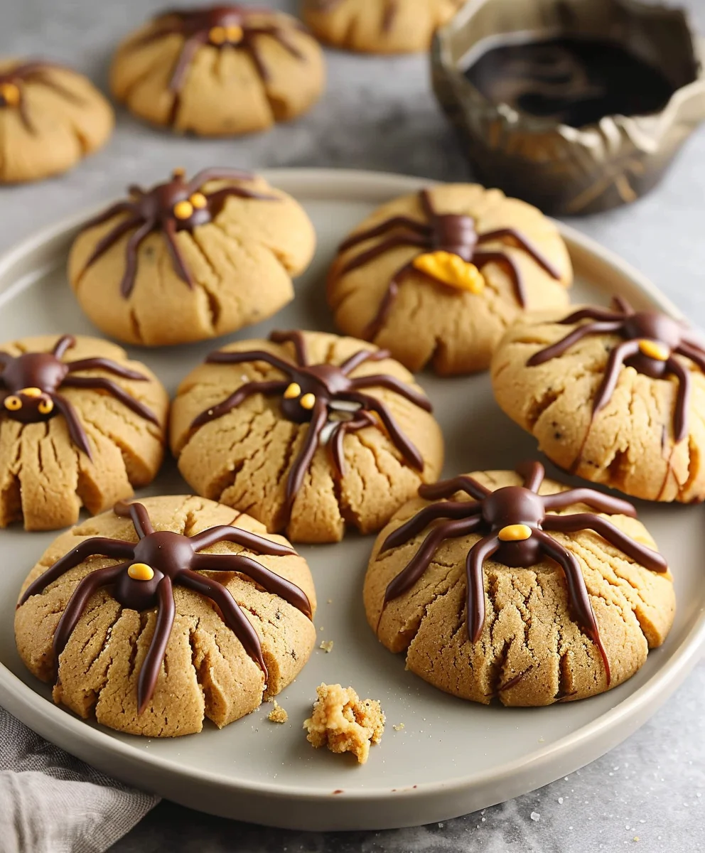 Peanut Butter Spider Cookies: Spooky Halloween Treat!