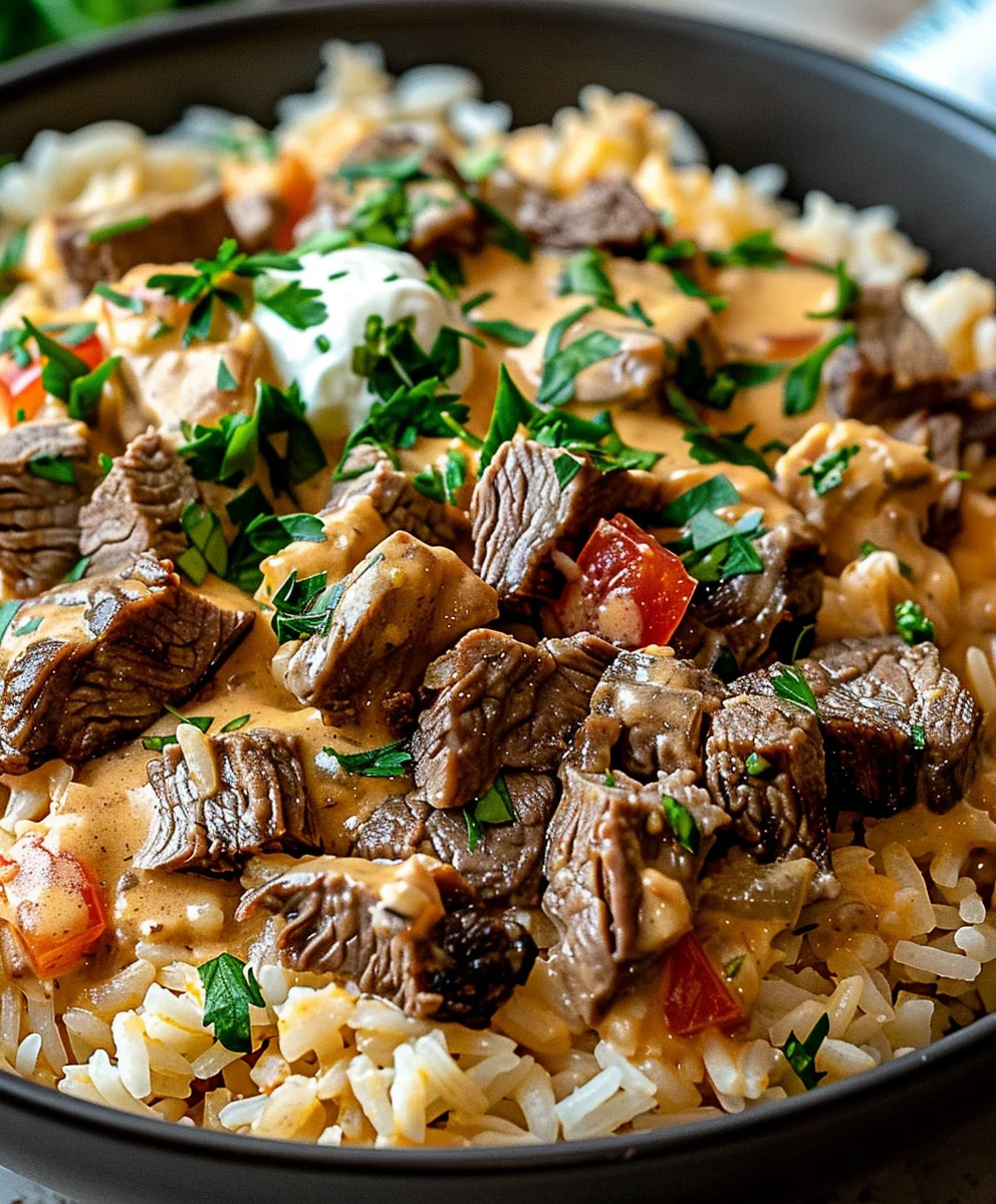 Steak Queso Rice: Easy, Cheesy & Flavorful Dinner!