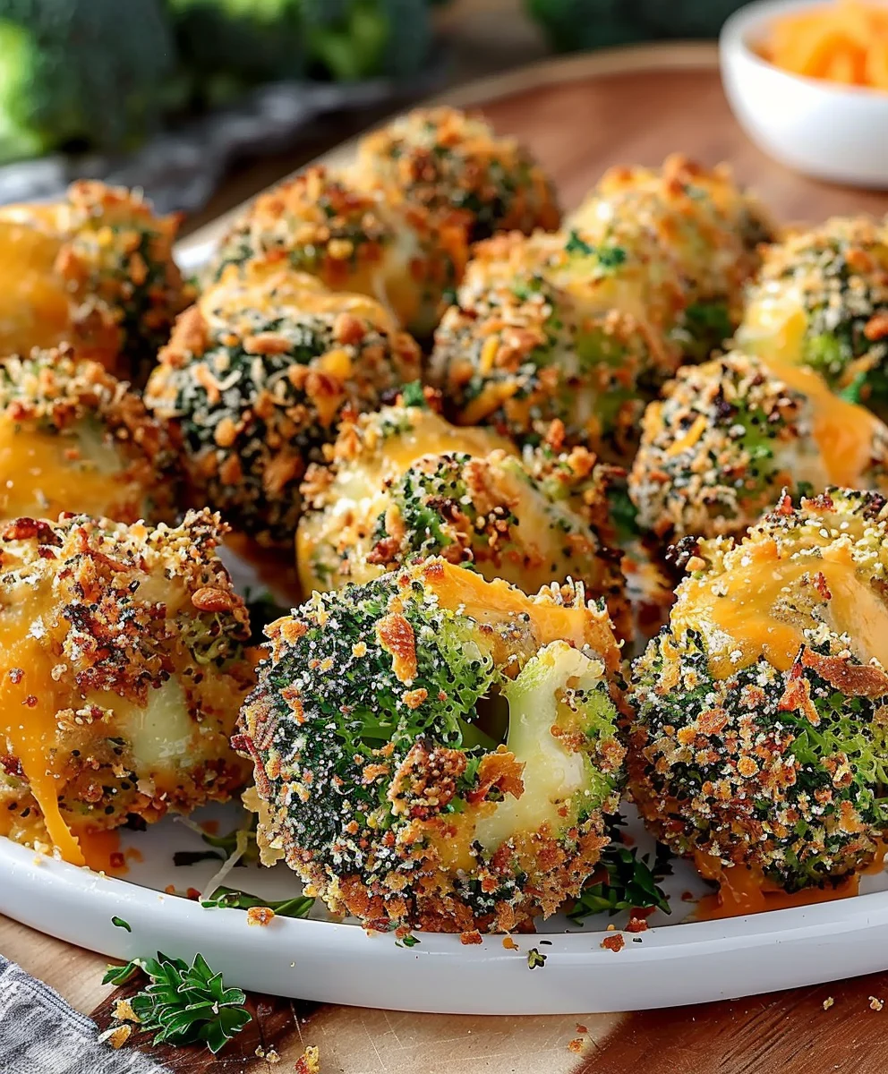 Crispy Air Fryer Broccoli Cheddar Poppers