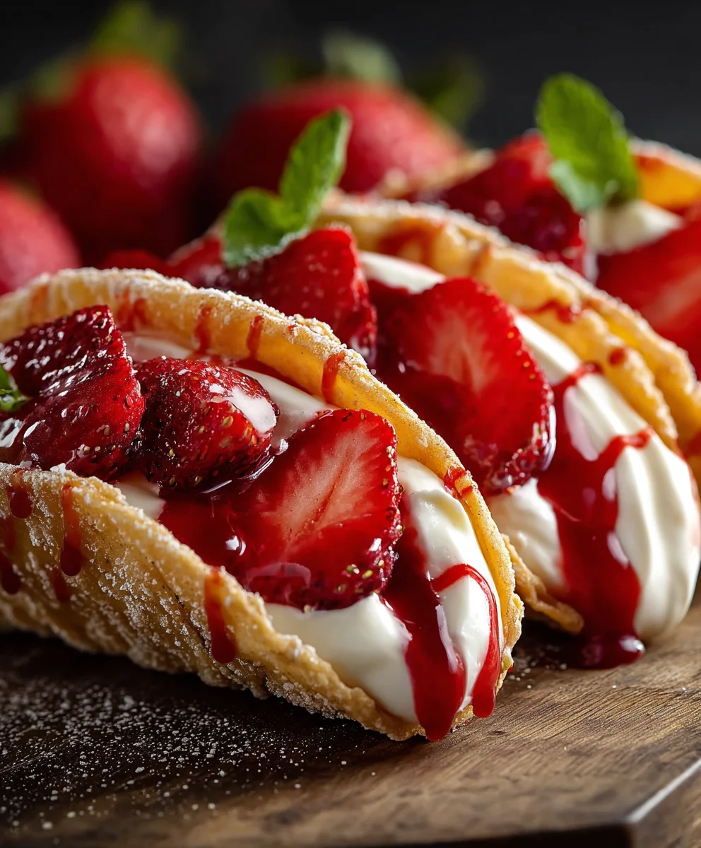 Strawberry Cheesecake Dessert Tacos: Easy & Delicious!