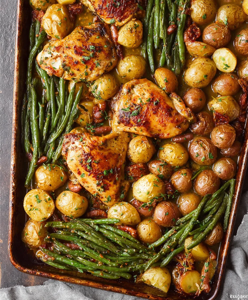 One-Pan Sheet Pan Chicken, Beans & Potatoes: Dinner Solved!