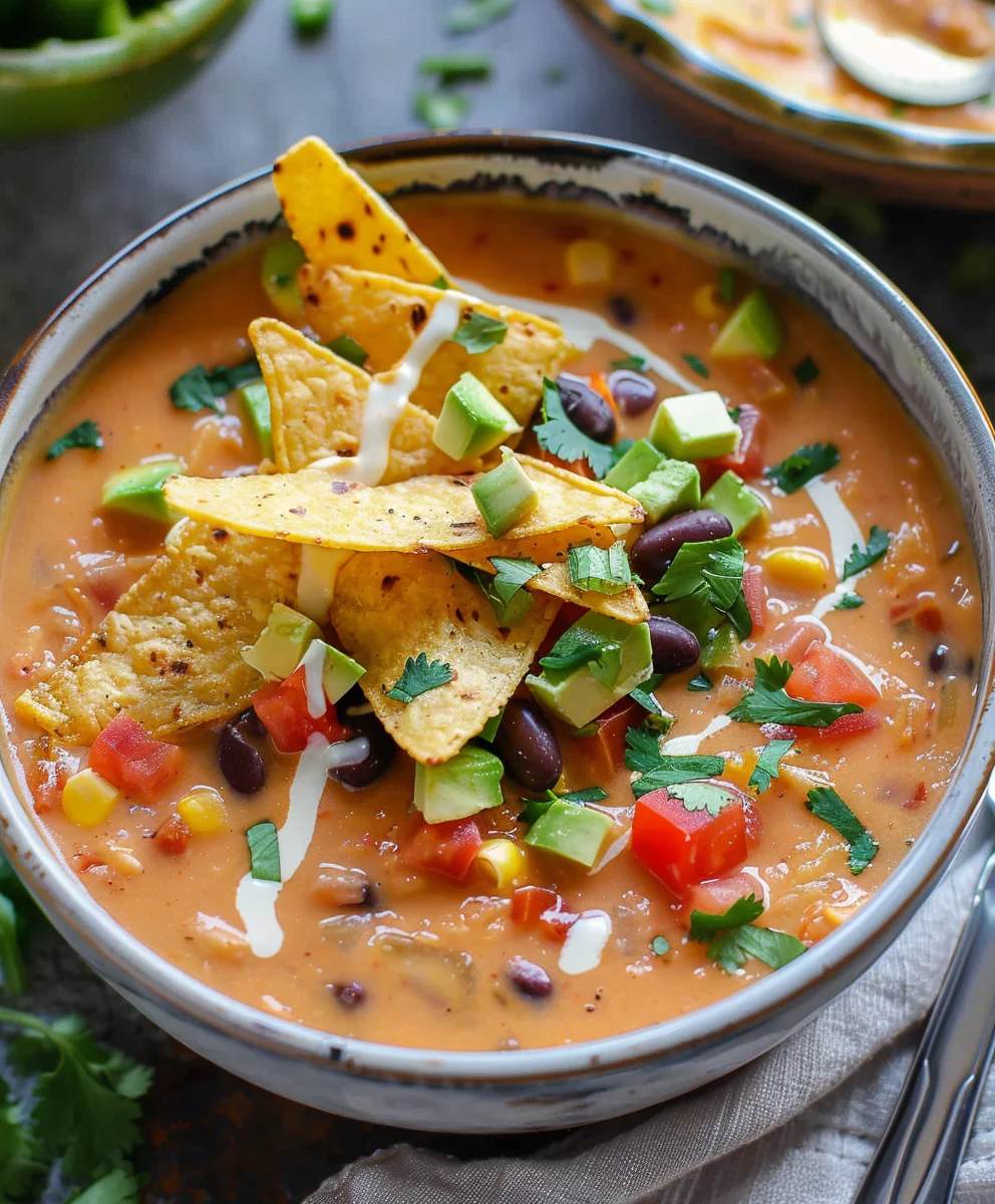 Creamy Vegetarian Tortilla Soup: Easy & Delicious!