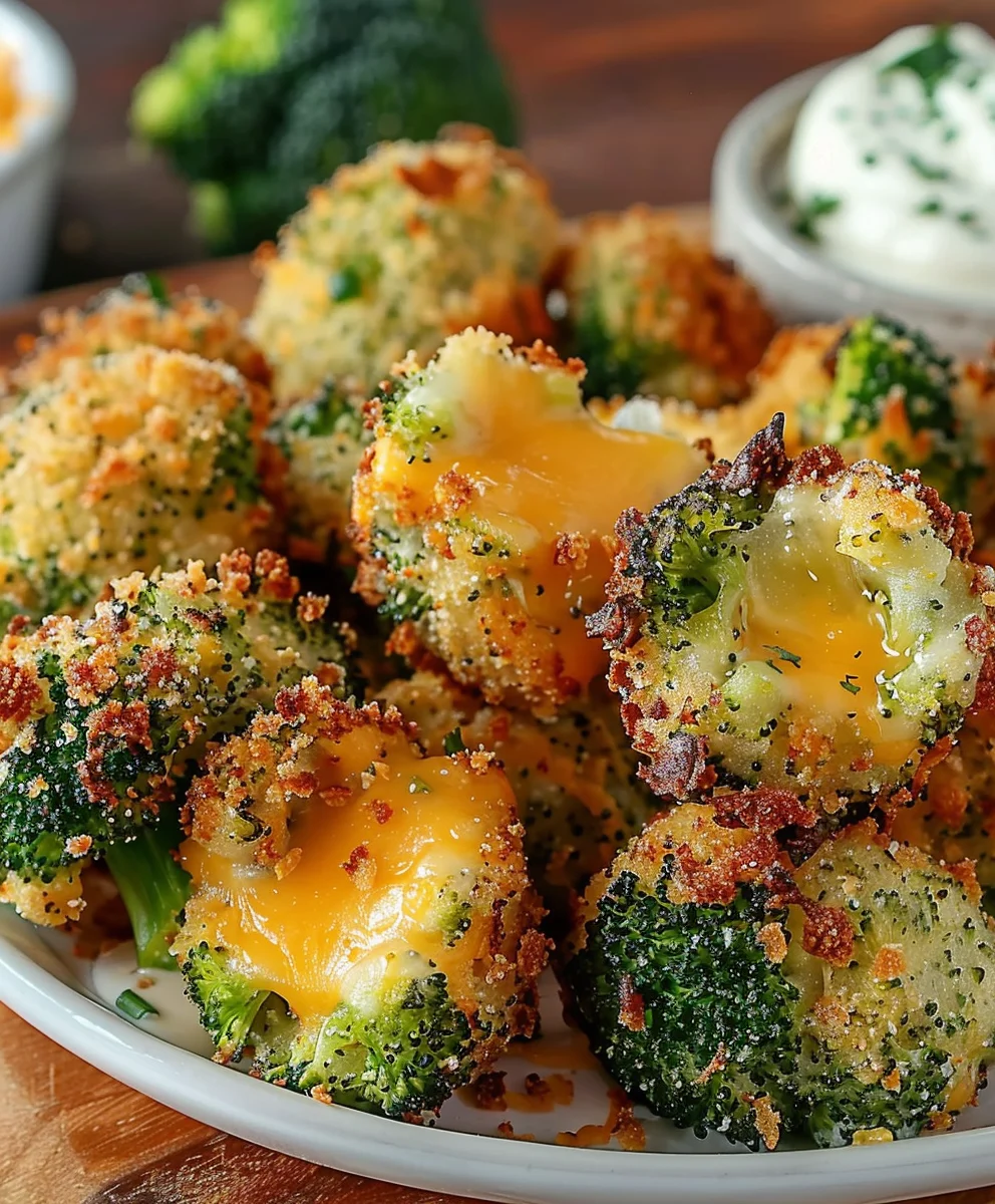 Ultimate Crispy Air Fryer Broccoli Cheddar Poppers!