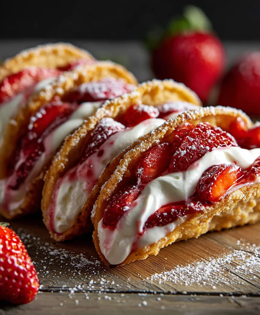 Strawberry Cheesecake Dessert Tacos: Easy & Delicious!