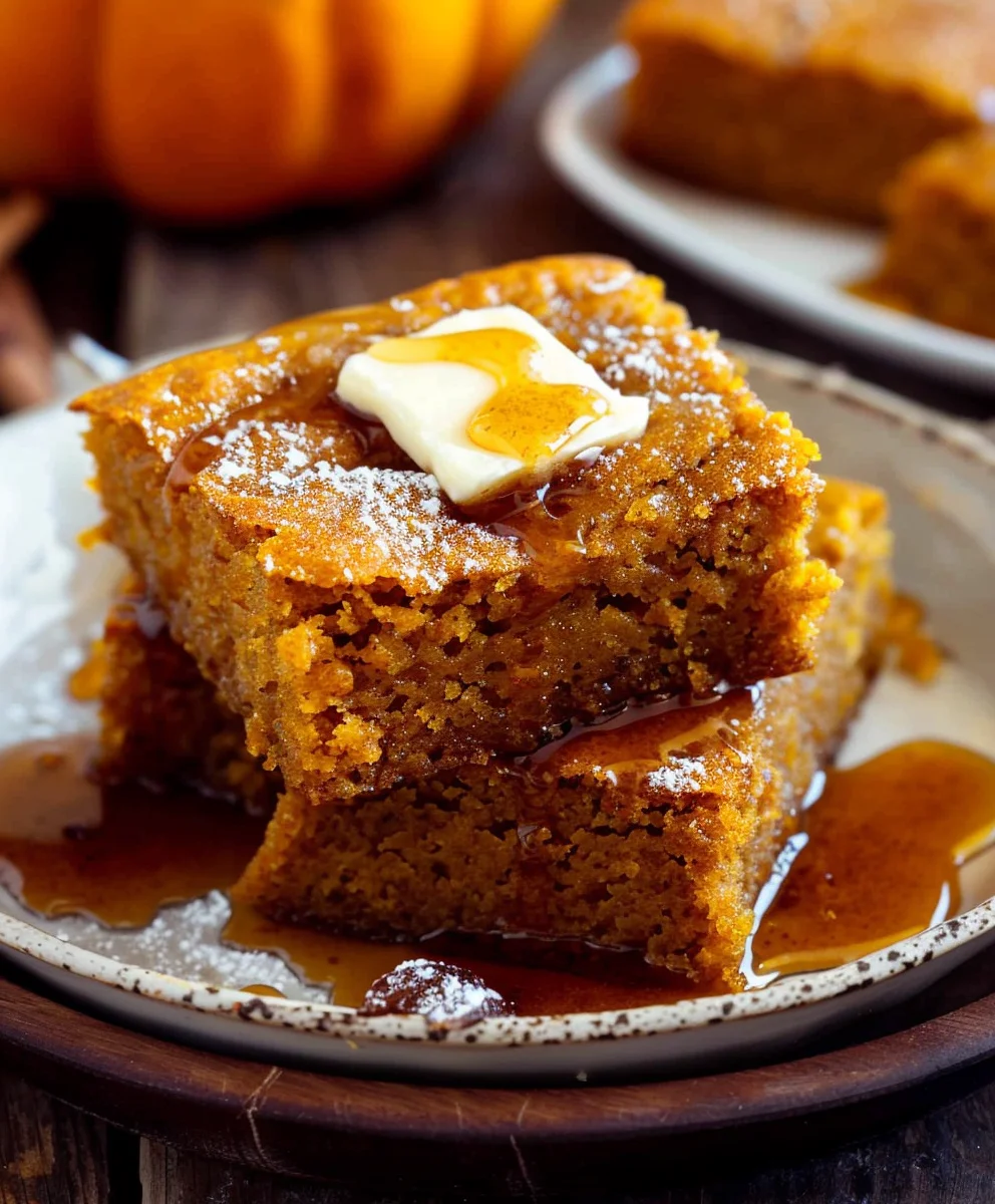 Pumpkin Cornbread With Cinnamon Honey Butter