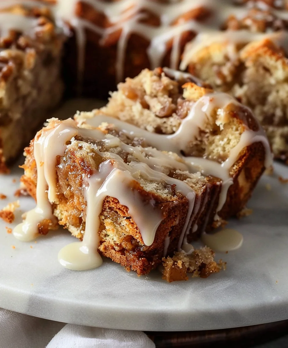 Delicious Apple Coffee Cake with Apple Cider Glaze