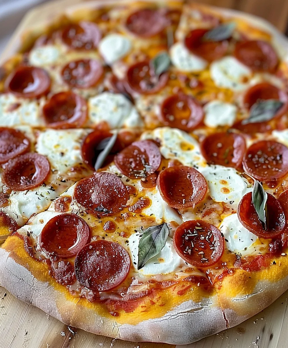 Hot Honey Beef Pepperoni Ricotta Pizzaa Pizza Recipe