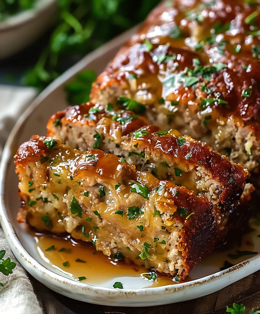 Delicious Juicy Garlic Parmesan Chicken Meatloaf Easy Recipe