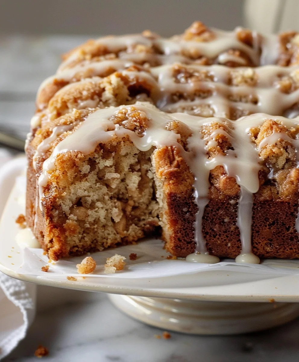 Delicious Apple Coffee Cake with Apple Cider Glaze