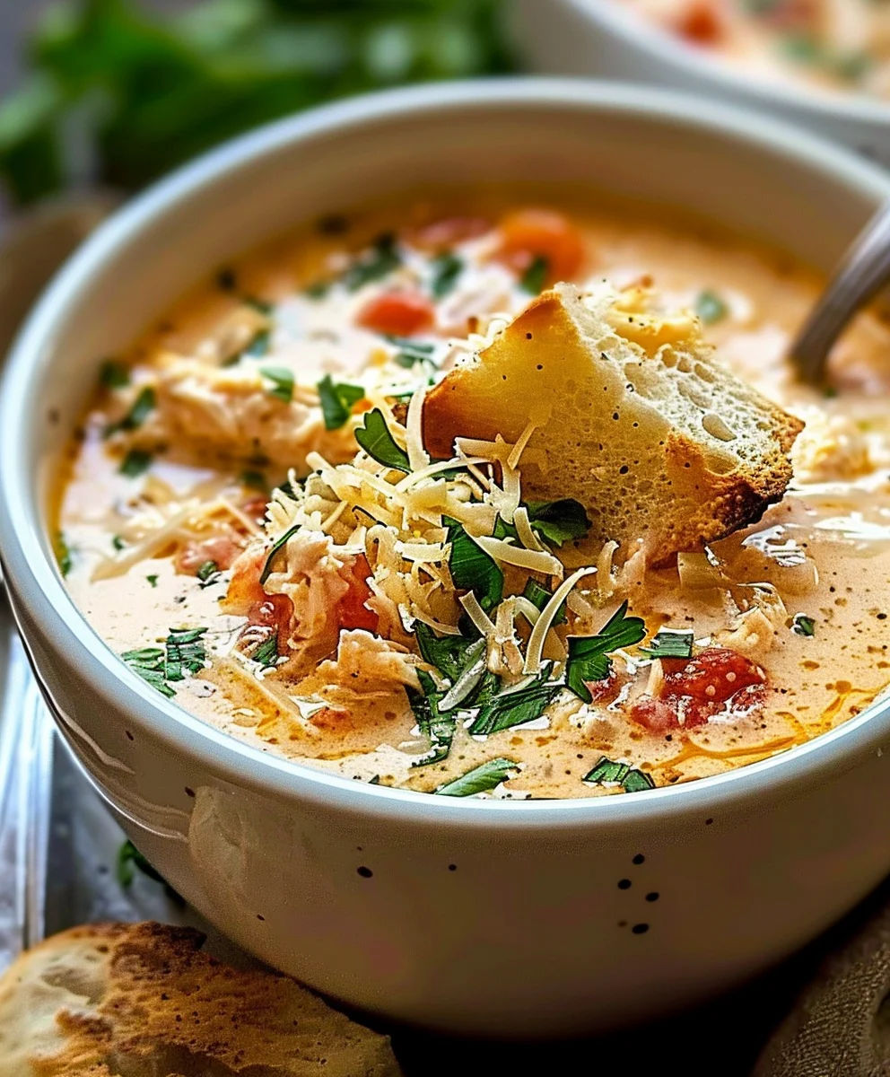 Creamy Chicken Parmesan Soup