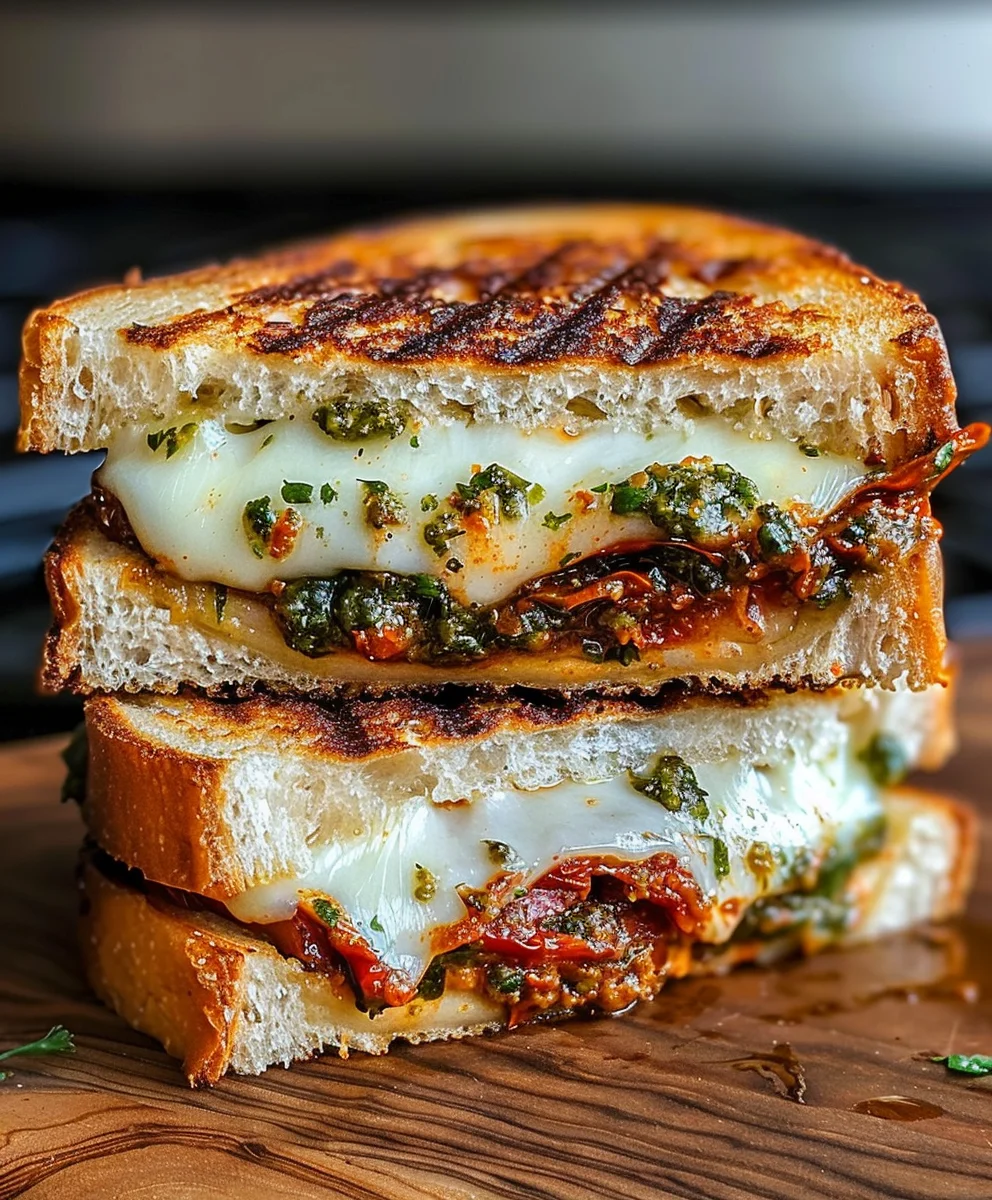 Easy Sun Dried Tomato Pesto Grilled Cheese Recipe