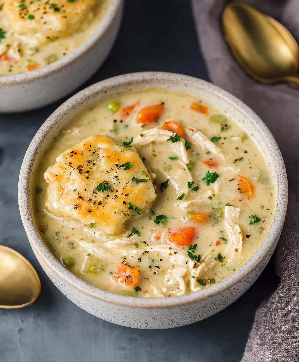 Creamy Healthy Chicken Pot Pie Soup – Easy Dinner Recipe