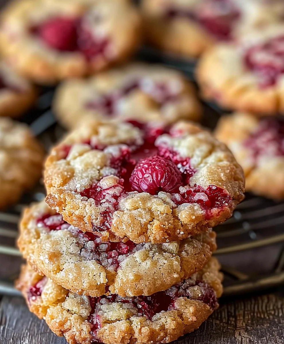 Buttery Raspberry Crumble Cookies - Easy & Delicious!
