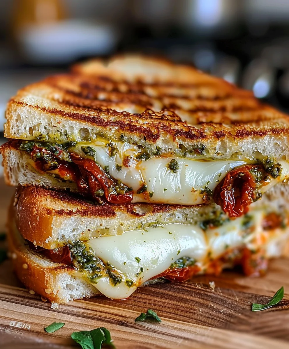 Easy Sun Dried Tomato Pesto Grilled Cheese Recipe