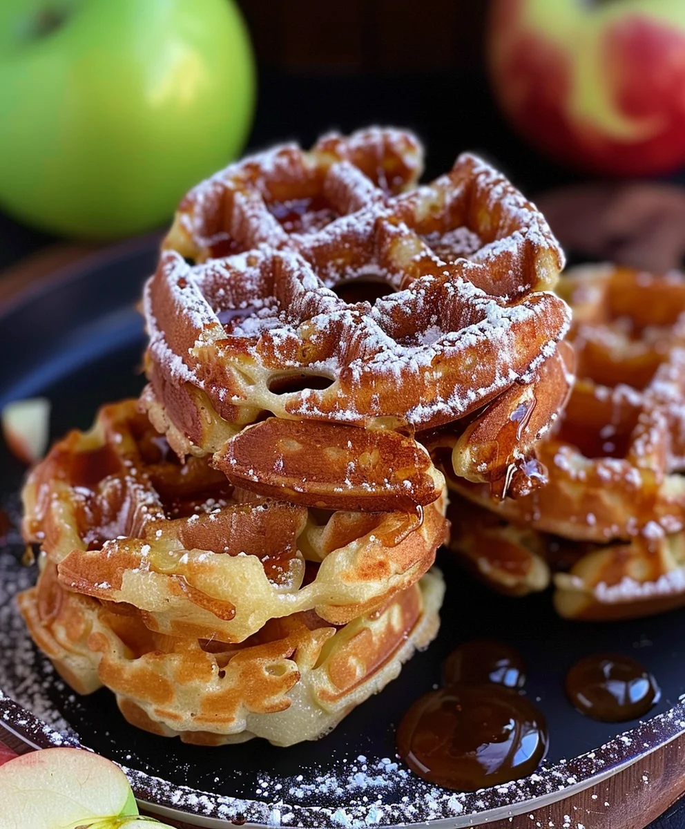 Easy & Delicious Homemade Apple Fritter Waffle Donuts