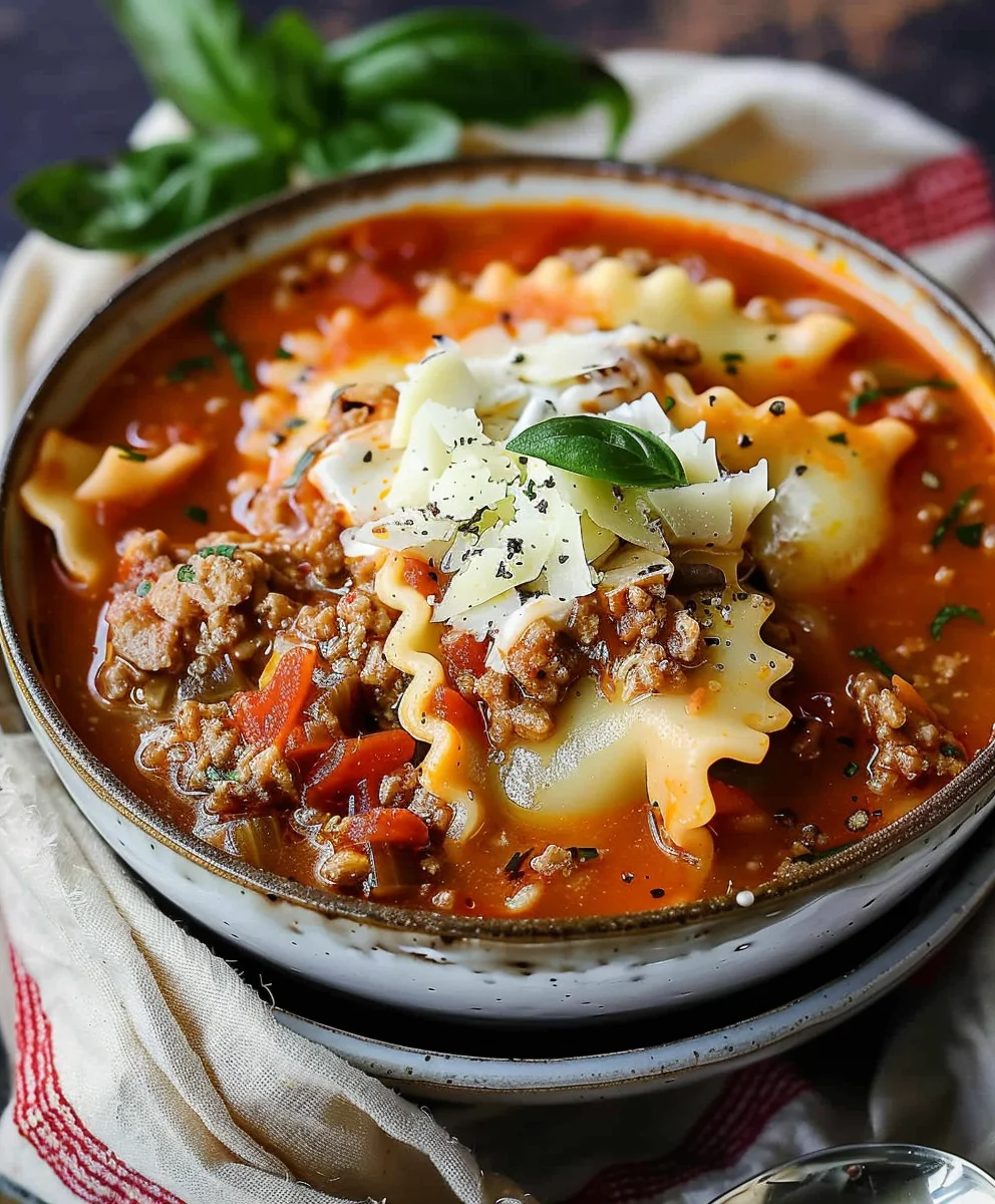 Ultimate Lasagna Soup: Beefy, Cheesy & Oh So Satisfying!