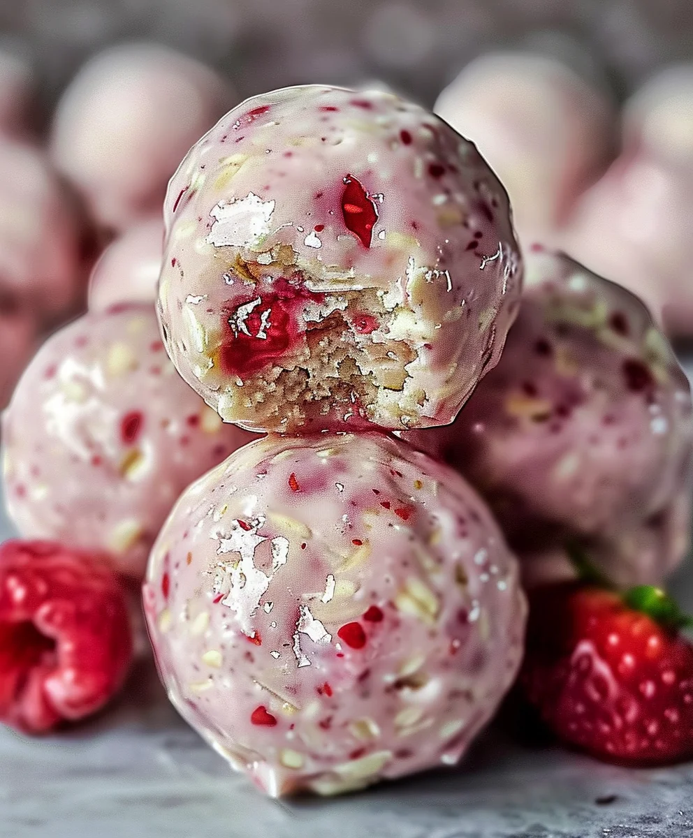 Strawberry Cheesecake Protein Balls