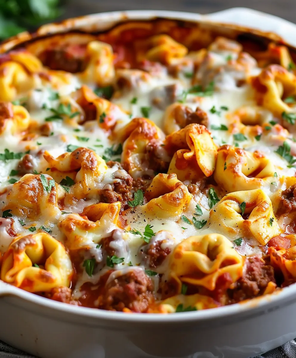 Irresistible Beefy Tortellini Bake for Cozy Nights