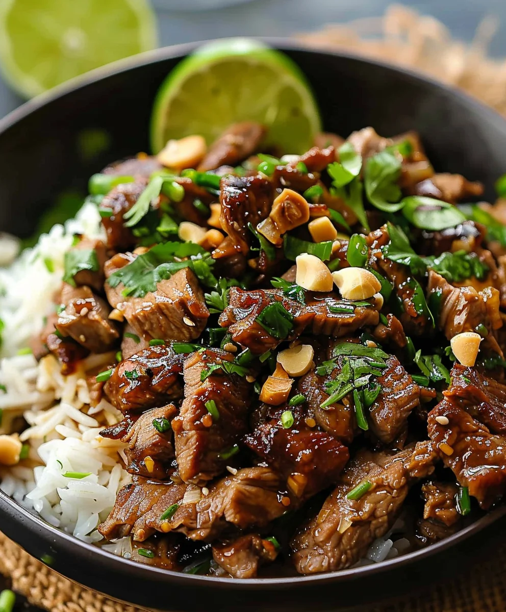Ginger Lime Pork With Coconut Rice