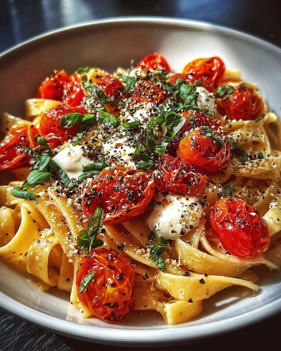 Roasted Tomato Garlic Pasta: Easy & Flavorful Dinner