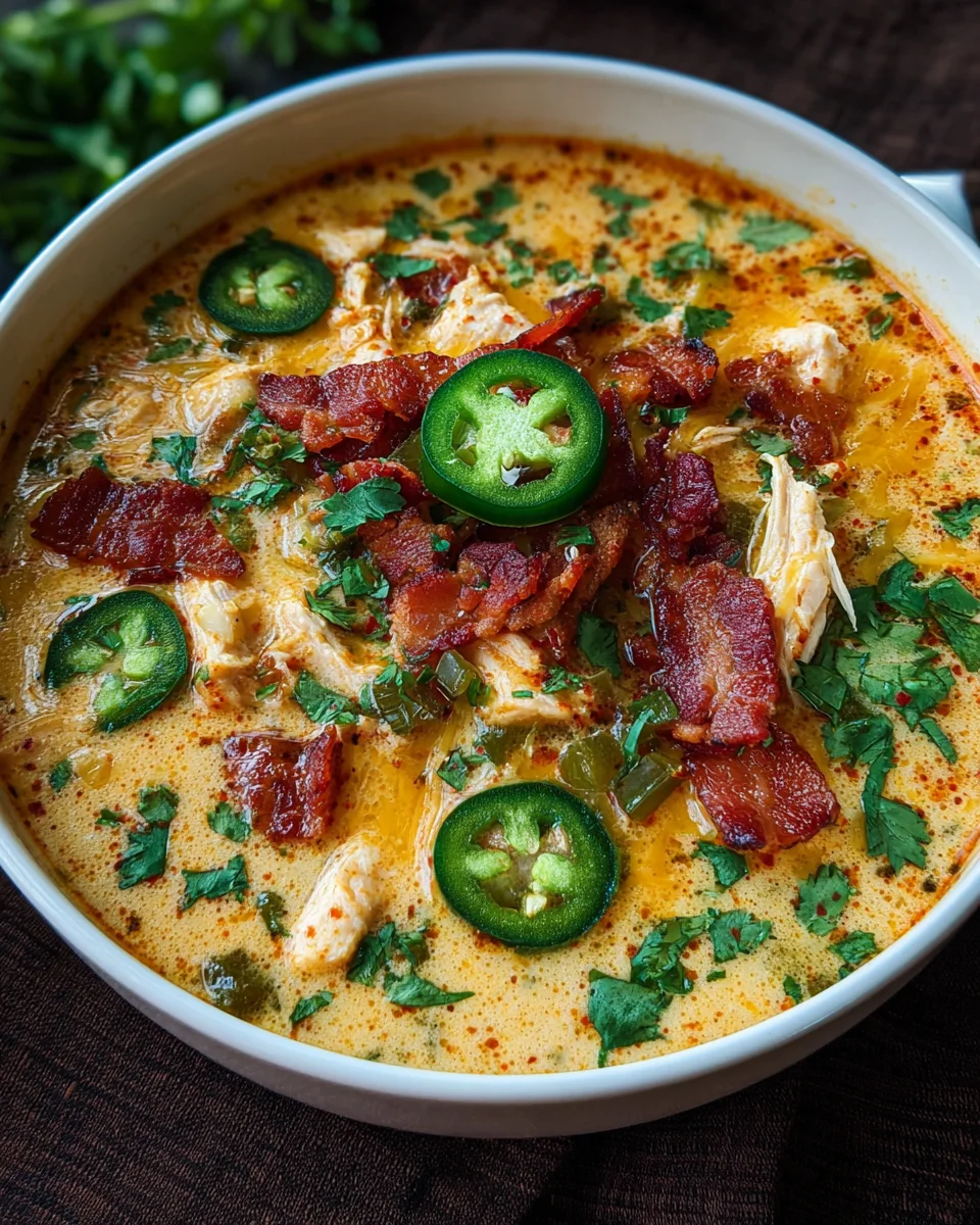 Creamy Spicy Jalapeno Popper Chicken Soup Recipe
