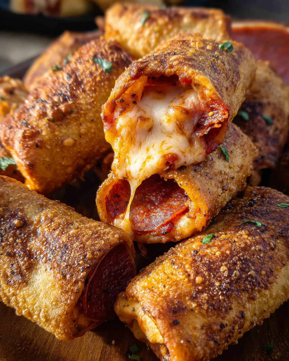Cheesy Crispy High Protein Beef Pepperoni Pizza Rolls