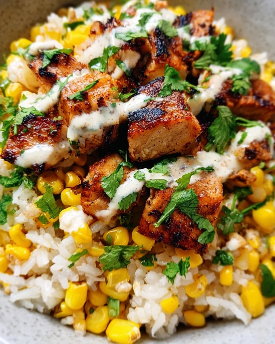 Street Corn Chicken & Rice Bowls - Easy Dinner Recipe!