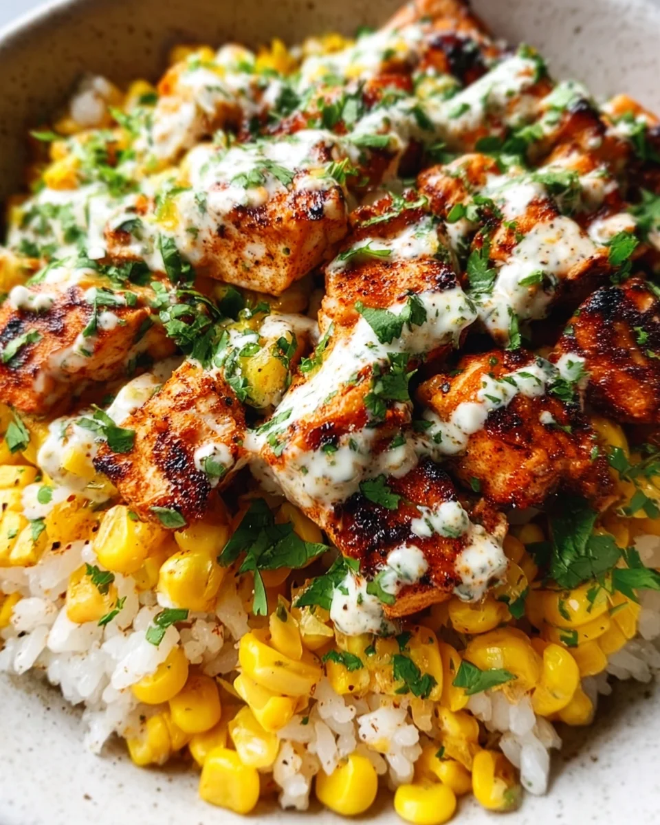 Street Corn Chicken & Rice Bowls - Easy Dinner Recipe!