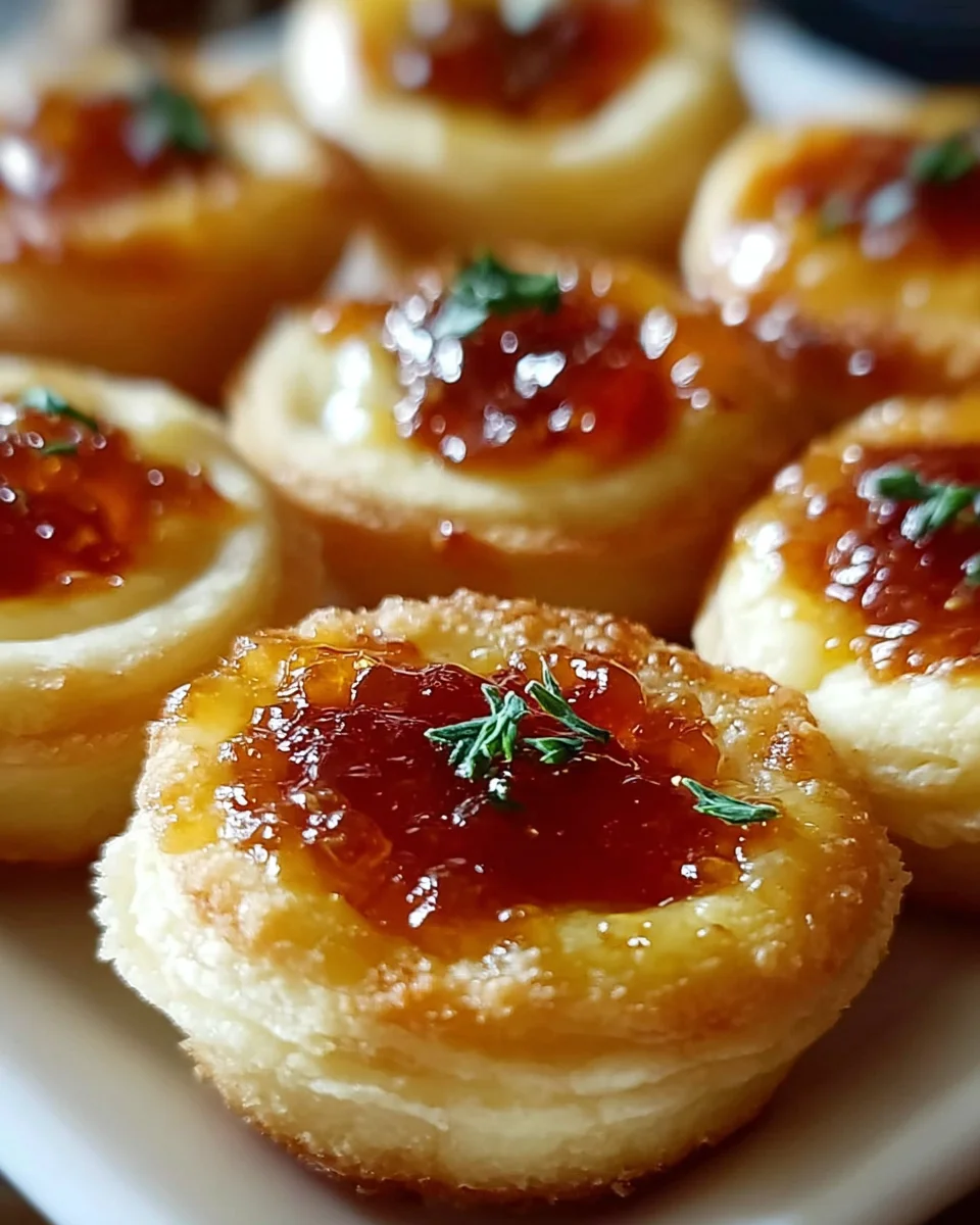 Cheesy Thumbprint Appetizers with Zesty Hot Pepper Jelly